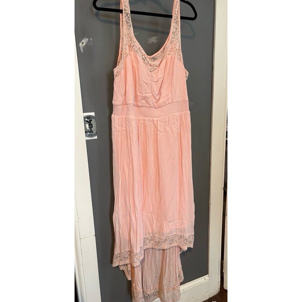 Torrid size 3 pink lace high low dress